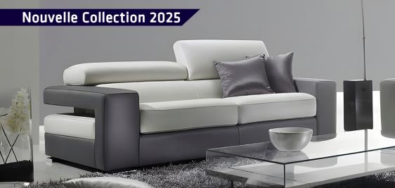 Canapé 3 places Design bicolore