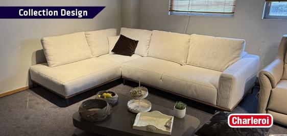 Grand angle Design avec pouf terminal à gauche