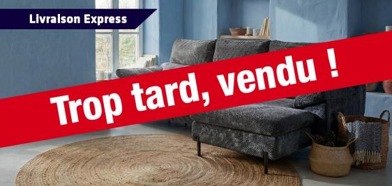 Grand canapé avec chaise longue et assises coulissantes