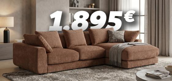 Grand canapé chaise longue méridienne