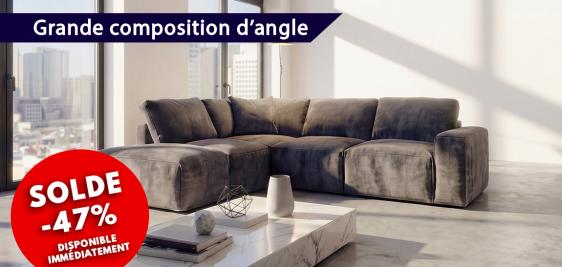 Salon Design Italien haut de gamme en angle