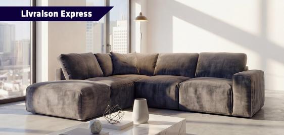 Salon Design Italien haut de gamme en angle