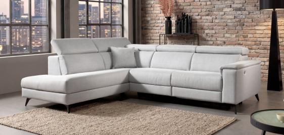 Grand salon d'angle avec 1 RELAX ÉLECTRIQUE INCLU