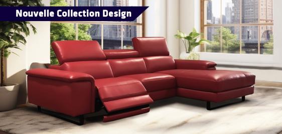 Canapé 3 places avec chaise longue (FIXE)