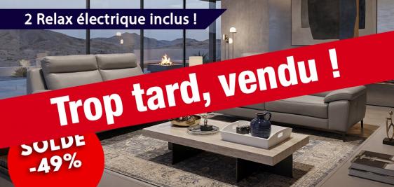 Canapé 3 places AVEC DEUX RELAX électriques + Canapé 2 places