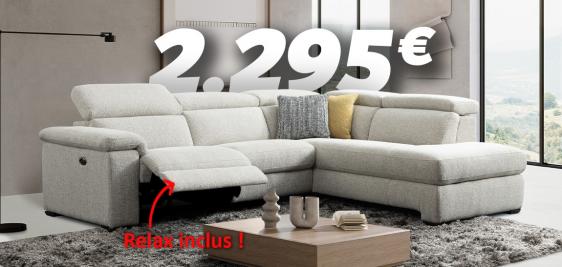 Salon d'angle avec 1 RELAX INCLUS