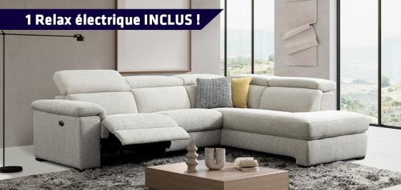 Salon d'angle avec 1 RELAX INCLUS