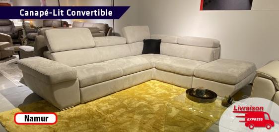 Salon d'angle avec lit convertible