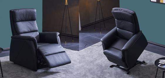 Fauteuil relax 2 moteurs électriques avec fonction releveur LIFT